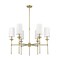 Z-Lite Emily 6 Light Chandelier, Rubbed Brass & Off White 3033-6RB - alternate 8